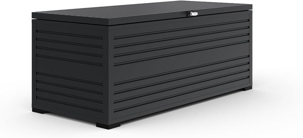 Weide Gartenbox | 100% Aluminium | Aufbewahrungsbox 1318 L | Outdoor Box mit Deckel | 200 x 86 x 79 cm Bild 2