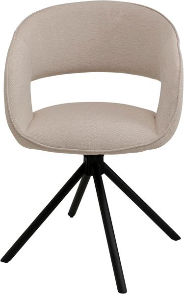 Kare Design Drehstuhl Gina, Schwarz, Esszimmerstuhl, Polsterstuhl, Drehbar, Esszimmer, Schlafzimmer, Büro, 80 x 54 x 53 cm