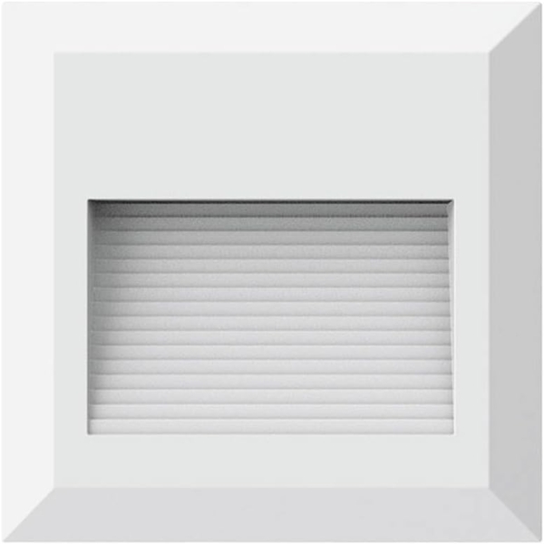 LED Stufenleuchte, Außenwandlampe, Kunststoff weiß, H 12,4 cm