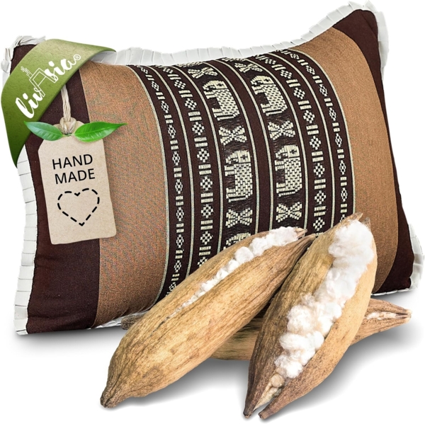 livasia Dekokissen Dekokissen, vegan und handgefertigt, 22x33x13cm, Kapok