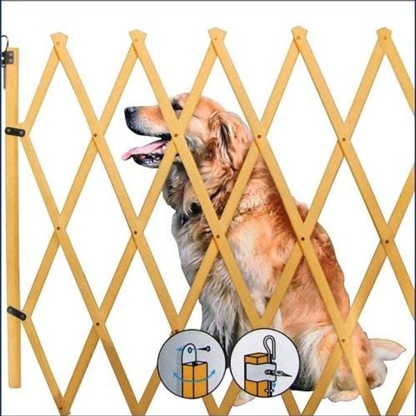 Hundeabsperrgitter natur aus Buchenholz