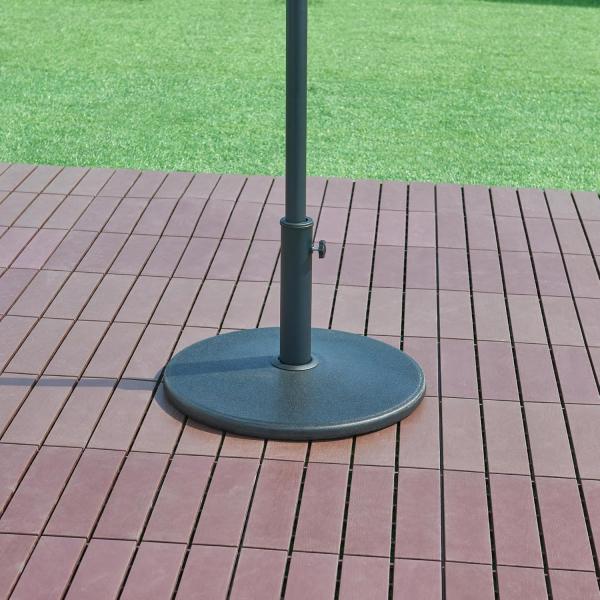 Sonnenschirmständer Bionaz Ø50x5,5 cm Beton 17 kg Schwarz [casa. pro]