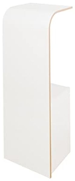 Tojo fon | Wandkonsole für das Telefon | Weiß | Moderne Wandablage für Telefon/Schlüssel/Notizzettel | Telefontisch aus Holz | Designer Regalkonsole 31 x 25 x 85 cm (L x T x H)