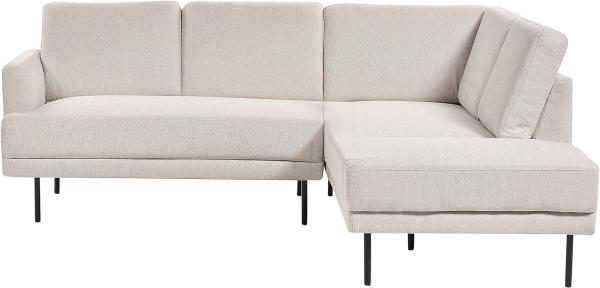 Linksseitiges Ecksofa BREDA Helles Beige Stoff Linksseitig