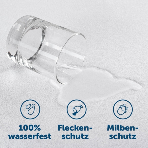 Blumtal® Matratzenschoner 90x200 cm wasserdicht im 2er Set - Oeko-Tex zertifizierte Inkontinenzunterlage waschbar - wasserdichte Matratzenauflage 90x200 cm - Matratzenschutz wasserdicht - Nässeschutz Bild 3