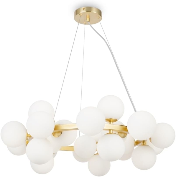 Maytoni Pendelleuchte Dallas 25-flammig gold mattweiss rund