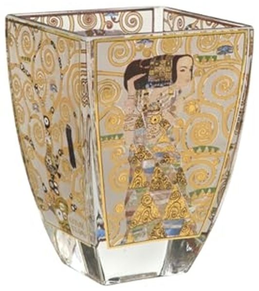 Goebel Artis Orbis Die Erwartung Windlicht, Teelichthalter, Teelichtglas, Kerzenglas, mit Teelicht, Kerze, Gustav Klimt, Glas, H 11 cm, 66900986
