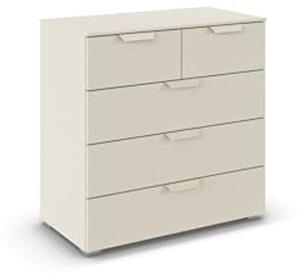 rauch Aditio Box, Kommode, 5 Schubladen, mit Softclose-Funktion, Farbe Beige, BxHxT 80x81x42cm