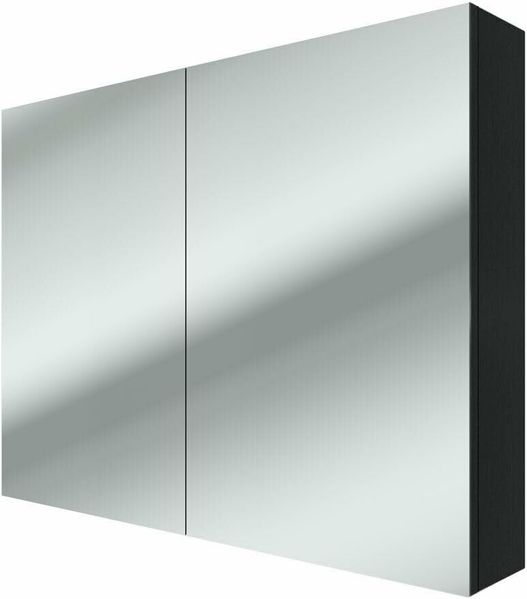 Spiegelschrank Badspiegel Badezimmer Spiegel City 100cm Esche schwarz mit 5W LED-Strahler / Energiebox