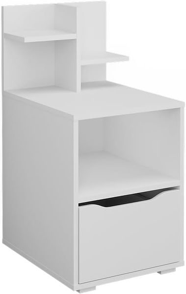 Nachttisch Ruben Weiß 40 x 82.2 cm mit Schublade Vicco
