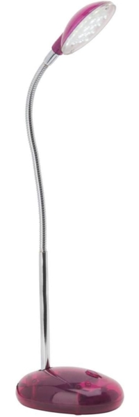 BRILLIANT Lampe Timmi LED Tischleuchte transparent/ros1x2W LED integriert, (100lm, 6000K) | Mit Druckschalter an der Basis