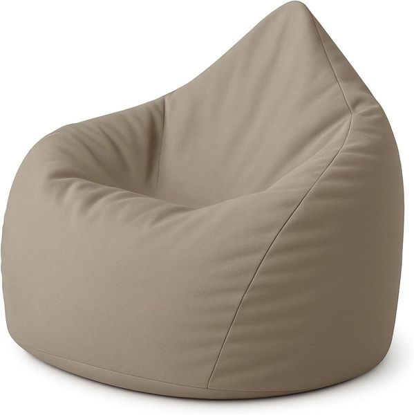 PATCH HOME Patchhome Sitzsack Tropfenform - Beige für In & Outdoor XXXL 480 Liter - mit Styropor Füllung in 25 versch. Farben und 3 Größen