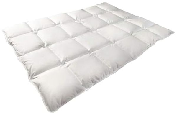 Mayaadi-Home HS94 Bettdecke Baumwolle 70% Daunen 30% Federn Weiß 220x240 cm 2700 Gramm