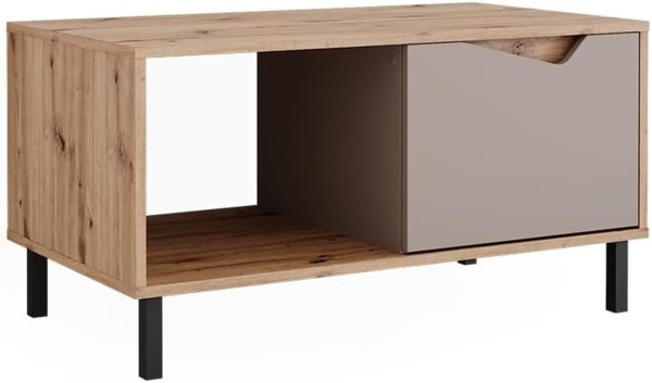 Couchtisch Marelle Greige/Artisan 90 x 50 cm mit 1 Tür Vicco