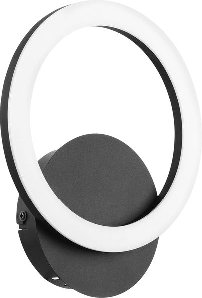 Eglo 900324 Wandleuchte PARRAPOS-Z Stahl schwarz, Kunststoff weiss LED 12W 3000-6500K L:20cm H:24cm dimmbar mit Connect-Z Funktion