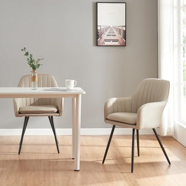 Esszimmerstuhl Kannonkoski im 2er Set Beige [en. casa]