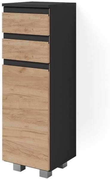 Midischrank J-Shape Goldkraft Eiche 30 x 95 cm Vicco