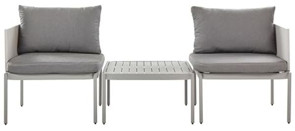 Lounge Set TERRACINA Metall Hellgrau