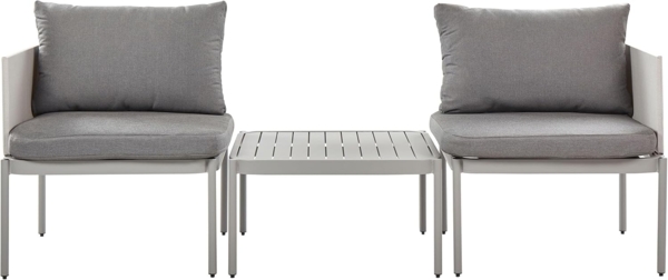 Lounge Set TERRACINA Metall Hellgrau