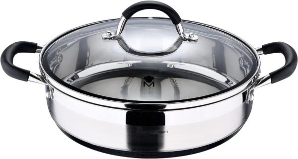 Topf mit Deckel Masterpro foodies bgmp-1502-bk Edelstahl (5 L) 24 x 12 cm