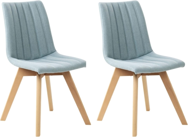Esszimmerstuhl 2er Set CALGARY Hellblau