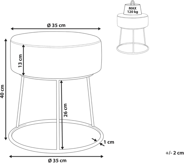 Hocker Samtstoff rosa DELCO Bild 3