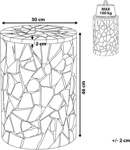 Beistelltisch Teakholz braun ⌀ 30 cm DAWSON Bild 3