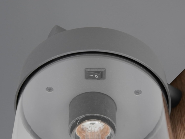 Außenwandleuchte SAMBESI Laterne im Landhausstil, Holzoptik, Höhe 33cm Bild 4