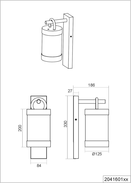 Außenwandleuchte SAMBESI Laterne im Landhausstil, Holzoptik, Höhe 33cm Bild 15