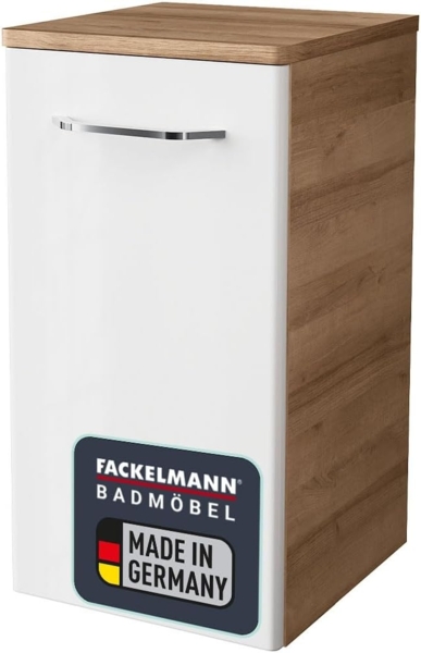 Fackelmann MILANO Unterschrank 30 cm, Braun hell/Weiß