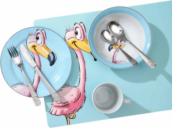 Ritzenhoff & Breker HAPPY ZOO Kindergeschirr Set Flamingo 8-teilig