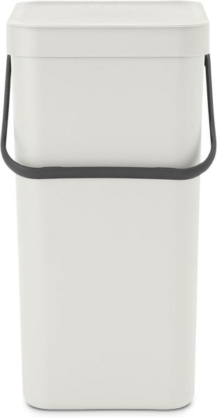 Brabantia 'Sort & Go' Abfallbehälter, Kunststoff, Light Grey, 16 Liter