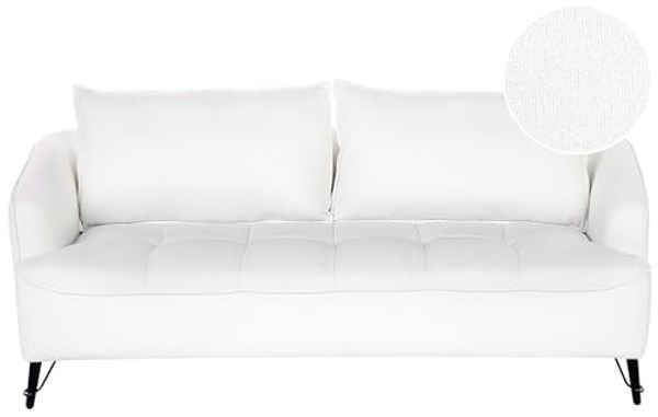 3-Sitzer Sofa Bouclé Weiß HOBRO