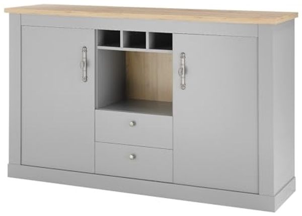 Sideboard Rideau in grau und Eiche Artisan 166 cm