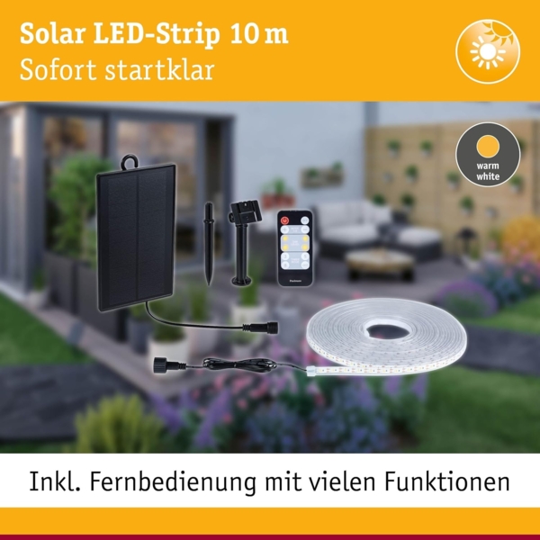 Paulmann 71195 LED Stripe Solar mit Fernbedienung 10m IP44 dimmbar Bild 3
