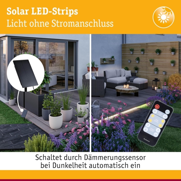 Paulmann 71195 LED Stripe Solar mit Fernbedienung 10m IP44 dimmbar Bild 2