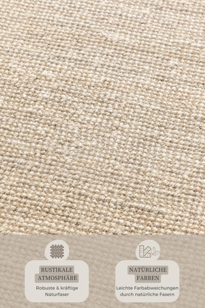 HANSE Home Teppich Jaipur Juteteppich, Läufer und Rund, rechteckig, Höhe: 10 mm, Naturfaser, Nachhaltig, Wohnzimmer, Esszimmer, Schlafzimmer, Boho, GRS Bild 3