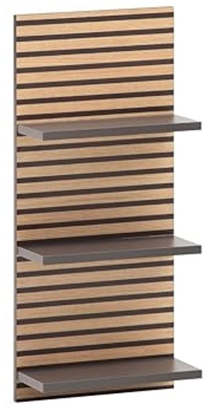 Schildmeyer Wandregal Katta, Breite 30 cm, Drei Ablageböden, Rückwand in Akustikoptik