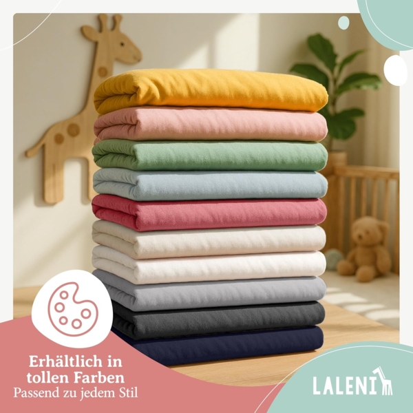 Laleni Basic Spannbettlaken für Beistellbett 50x89 cm - Oeko-Tex Zertifiziert, 100% Baumwolle, atmungsaktives Spannbetttuch Jersey Baby, 135 g/m², Weiß Bild 9