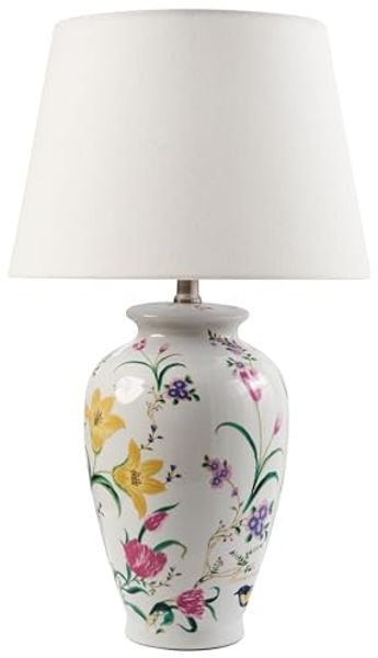 Tischlampe ACROSSO Porzellan Weiß