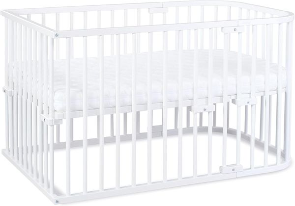 babybay Kinderbett-Set Maxi mit Matratze KlimaWave + Umbausatzmatratze Klima extraluftig