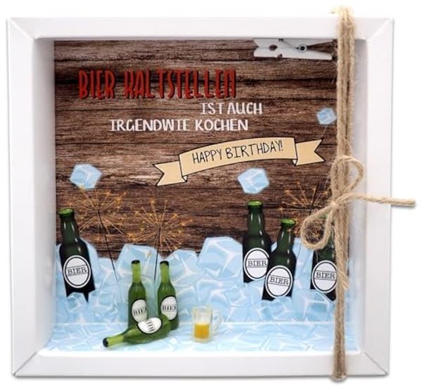 ZauberDeko Geschenkbox Geldgeschenk Verpackung Bier Happy Birthday Geschenk Männer