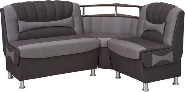 Rodnik Eckbank "Samba New", Grau, Sitze gepolstert, mit Stauraum und Ablage, ?164cmx128 cm