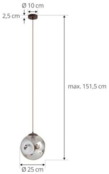 Lindby Hängeleuchte Valentina, Glas Alu IP20, 1 x 15 W LED Bild 5