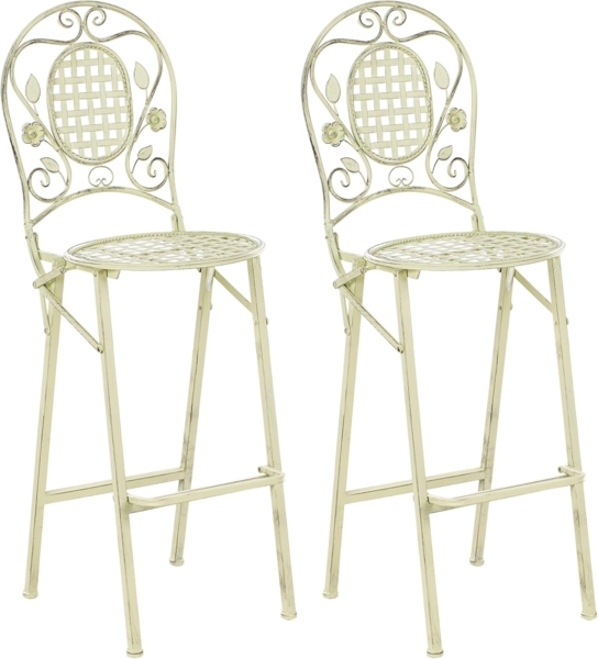 Garten-Barhocker 2er Set BIVIO klappbar Metall Hellgrün