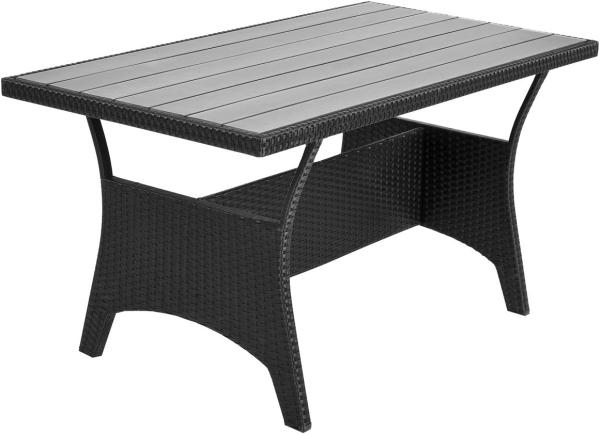 Casaria Gartenlounge-Set Lissabon, Polyrattan WPC Esstisch Eckbank 15cm Kissen 7cm Auflagen Wetterfest Bild 7