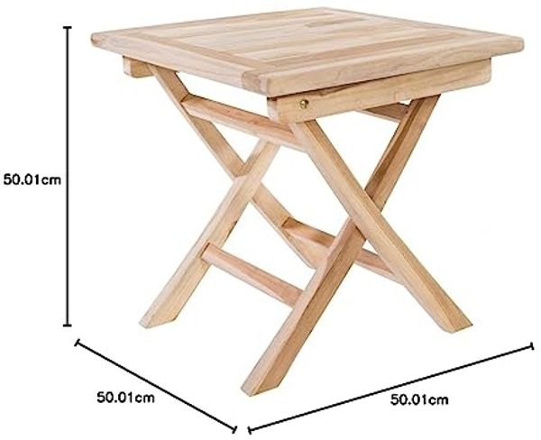 Raburg Gartentisch Beistelltisch Teakholz, 50 cm, wetterfestes Teak, langlebig, leicht & robust, UV-beständig & pflegeleicht Bild 3