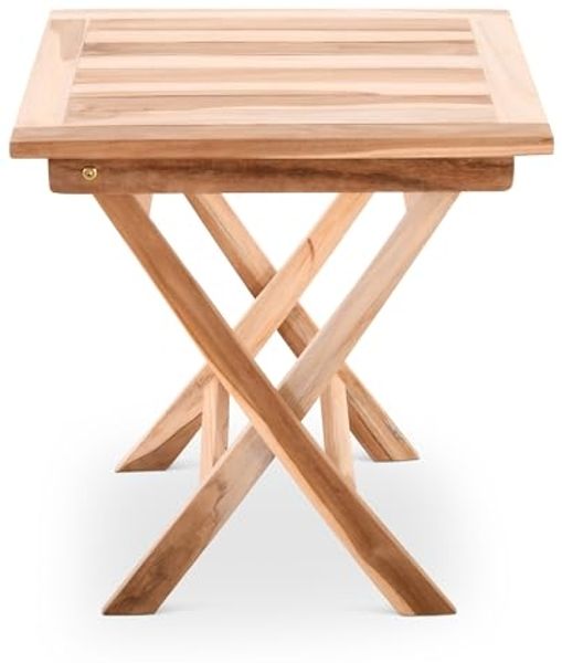 Raburg Gartentisch Beistelltisch Teakholz, 50 cm, wetterfestes Teak, langlebig, leicht & robust, UV-beständig & pflegeleicht Bild 4