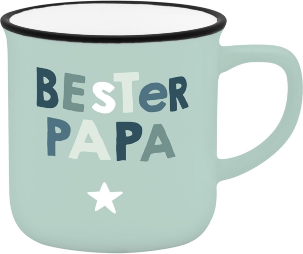 Espressotasse Espresso Kaffee Tasse Emailleoptik Geschenk Sheepworld PAPA 74740