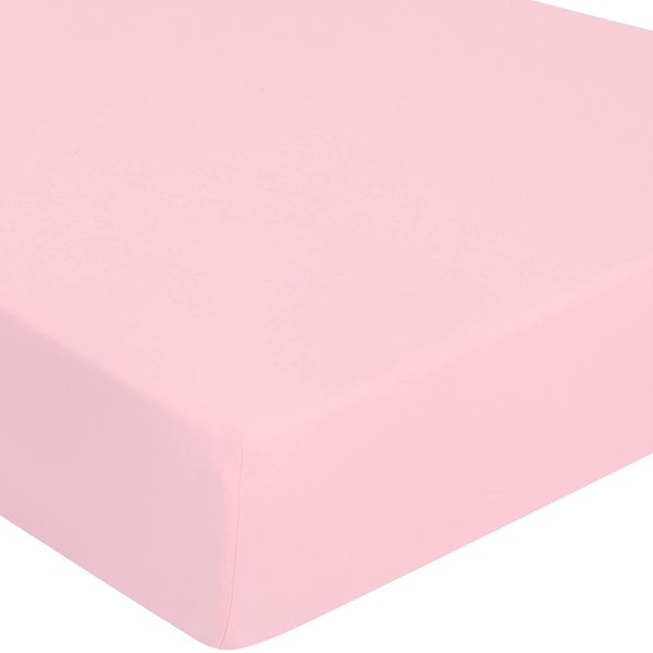 Dudu N Girlie Spannbetttuch für Kinderbett, 100 % Baumwolljersey, 70x140 cm, Rosa